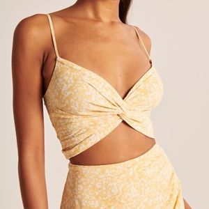 Abercrombie and Fitch Knot Front Cami and Midi Skirt XXS